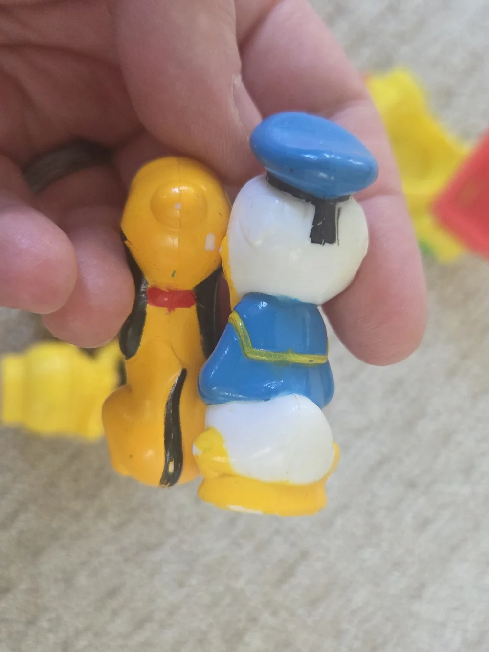 Vintage Disney Arco Mickey Mouse, Donald Duck, and Pluto Toy Set